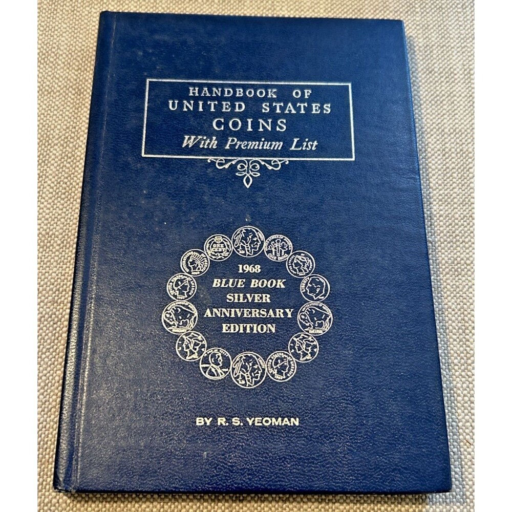 Vintage 1968 Yeoman Handbook of United States Coins Blue Silver Edition